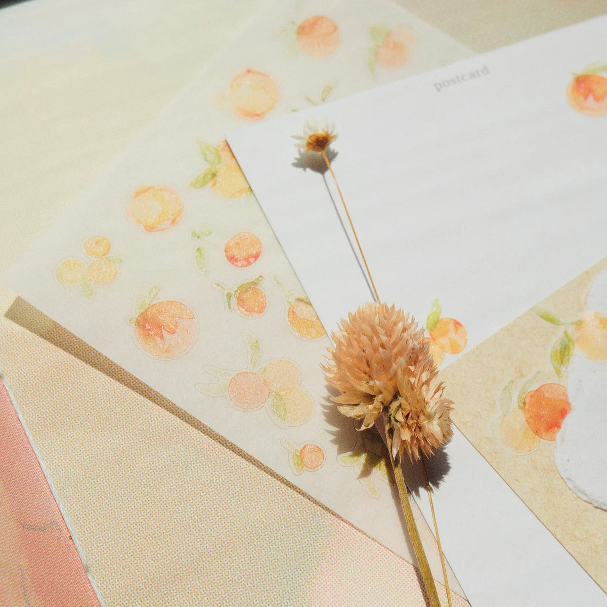 Mikan Washi Sticker Sheet - 2 Sheets