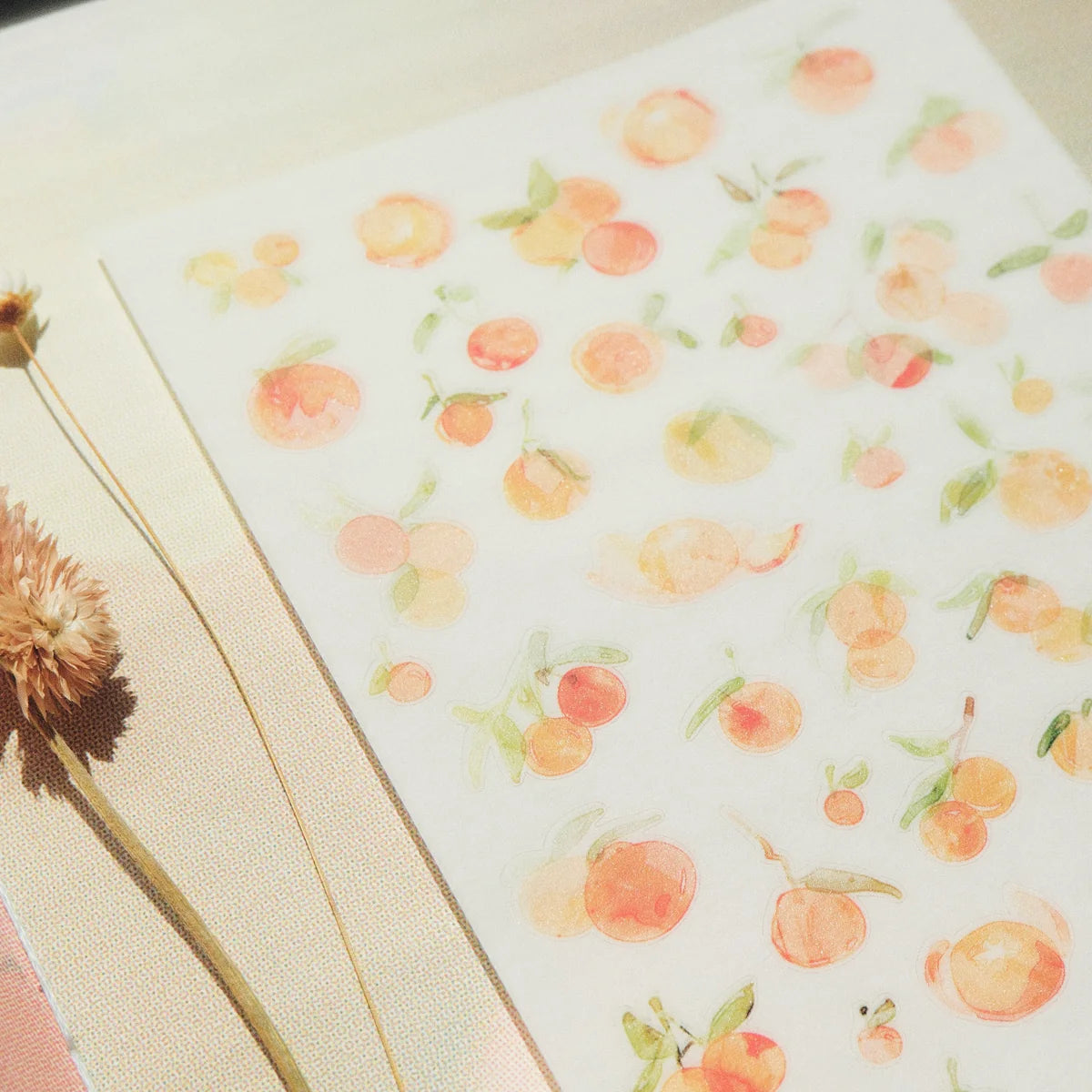 Mikan Washi Sticker Sheet - 2 Sheets