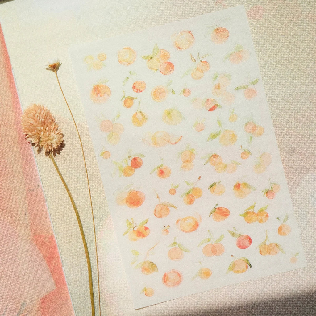 Mikan Washi Sticker Sheet - 2 Sheets
