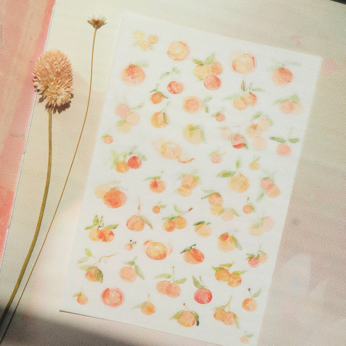 Mikan Washi Sticker Sheet - 2 Sheets