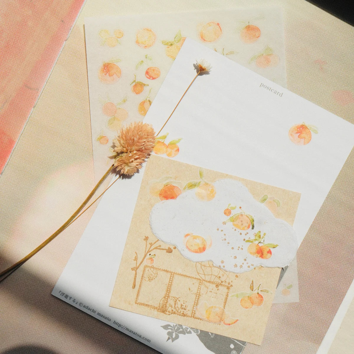 Mikan Washi Sticker Sheet - 2 Sheets