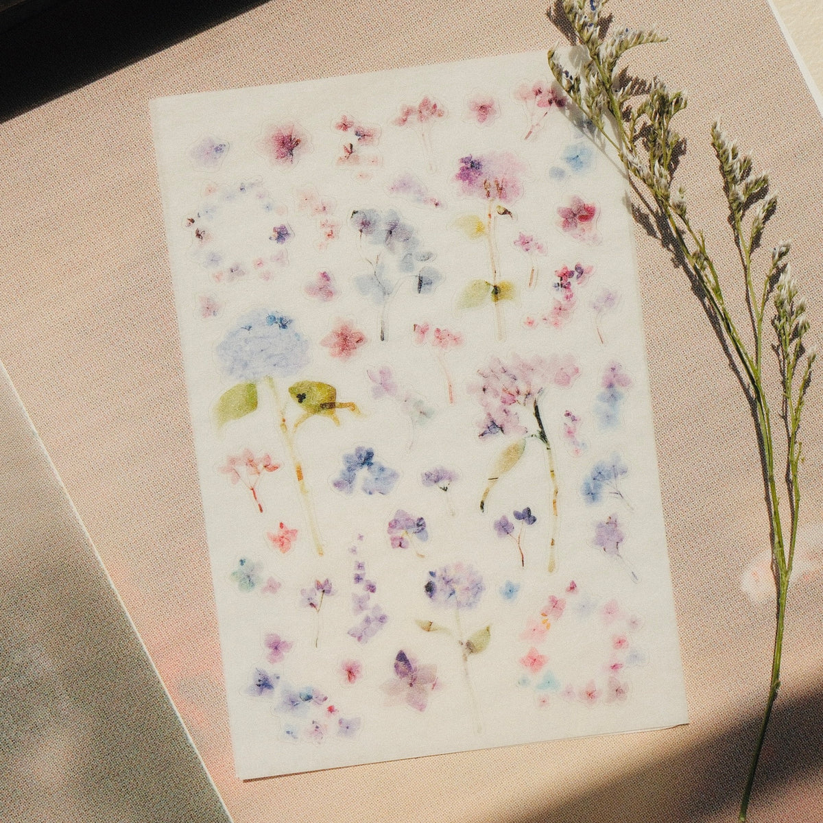 Hydrangea Washi Sticker Sheet - 2 Sheets
