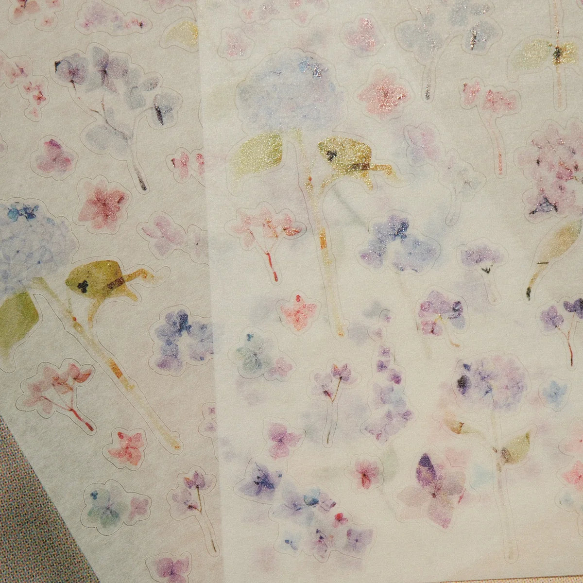 Hydrangea Washi Sticker Sheet - 2 Sheets