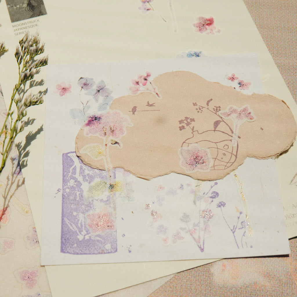 Hydrangea Washi Sticker Sheet - 2 Sheets