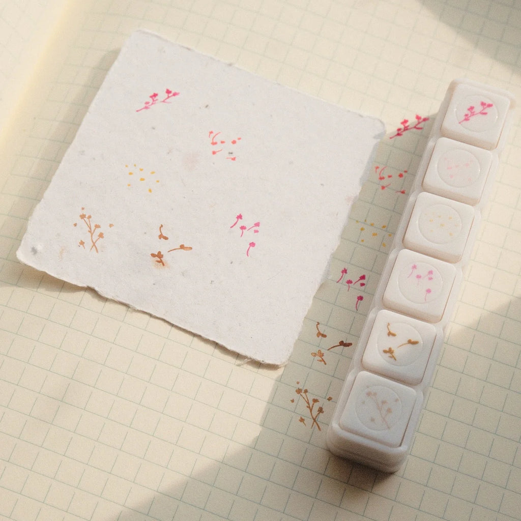 6 in 1 Button Stamp - Flowers