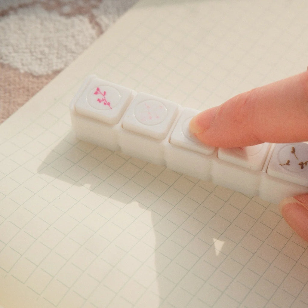 6 in 1 Button Stamp - Flowers