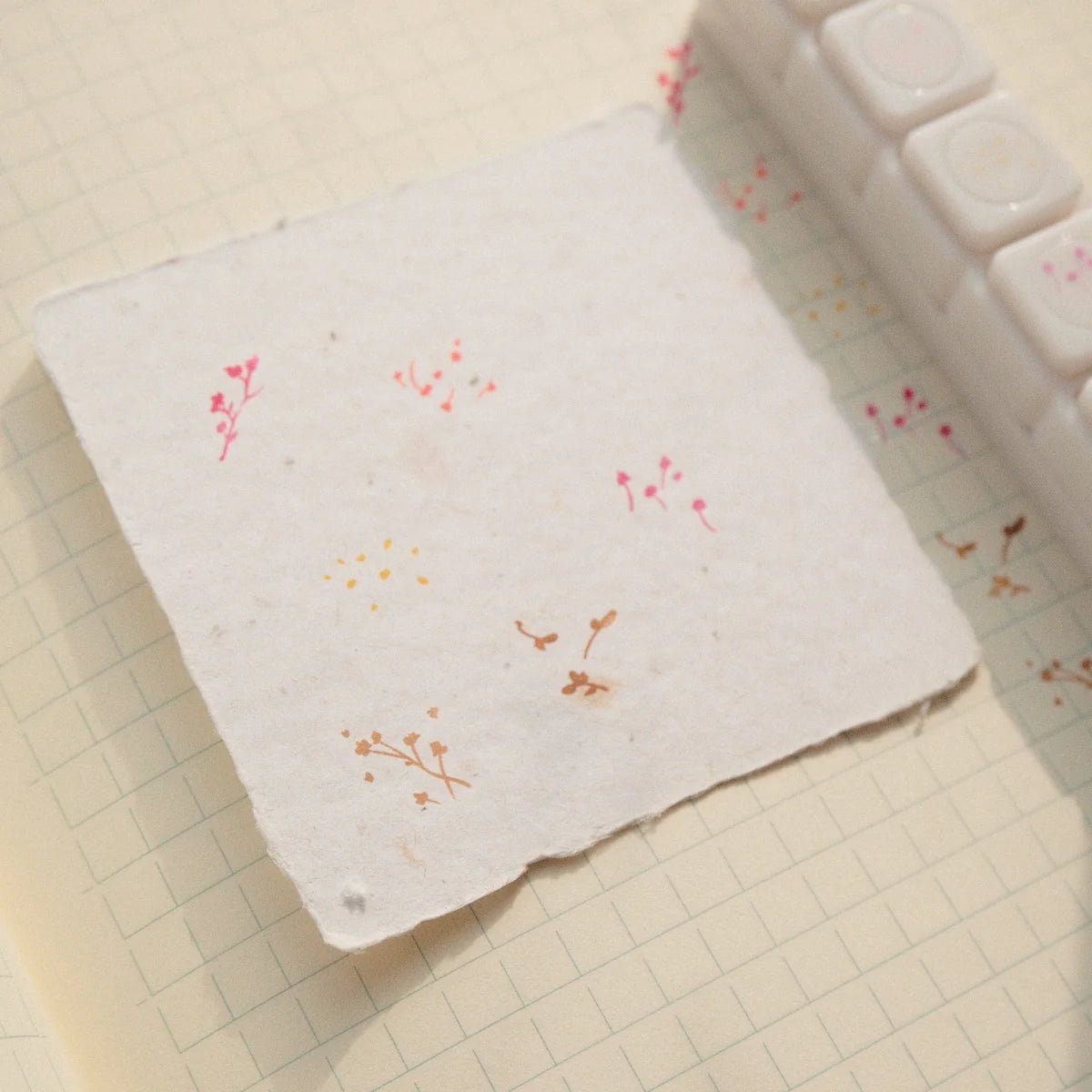 6 in 1 Button Stamp - Flowers
