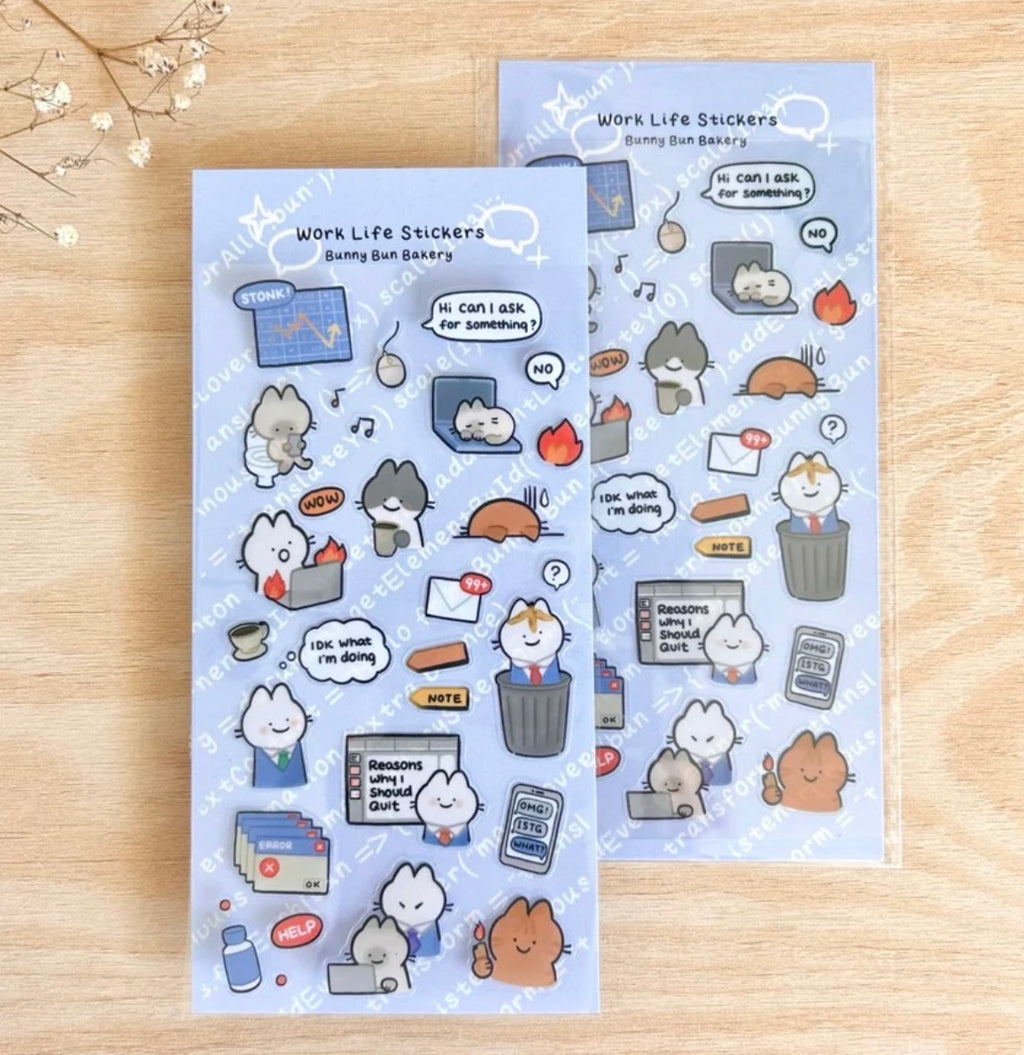 Work Life - Clear Glossy Sticker Sheet