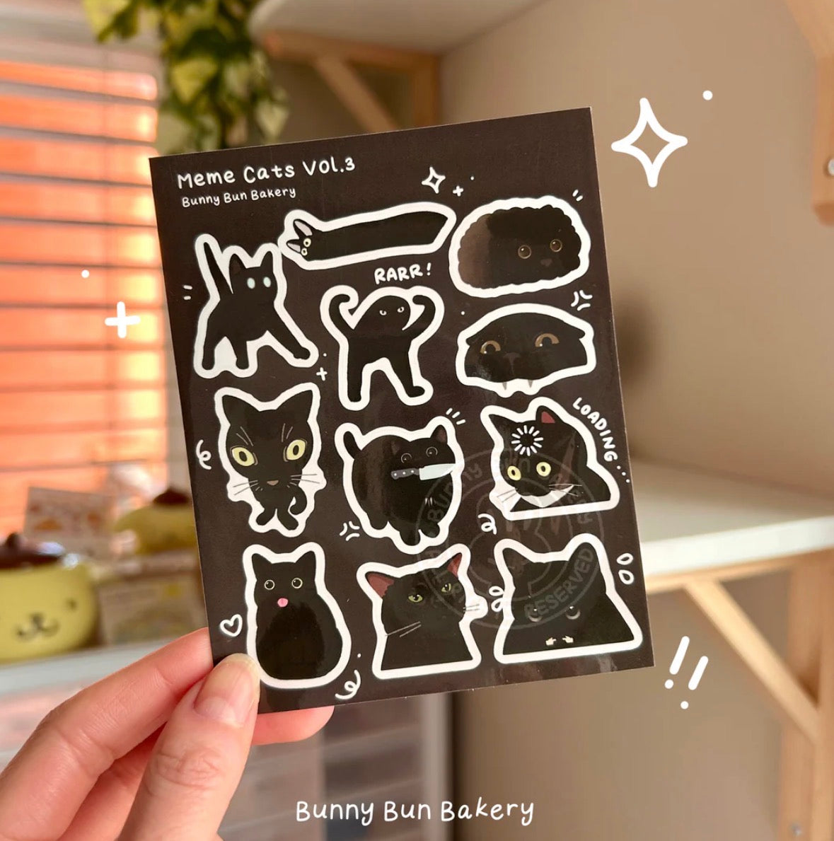 Meme Cats Sticker Sheet - Vol. 1, 2, 3