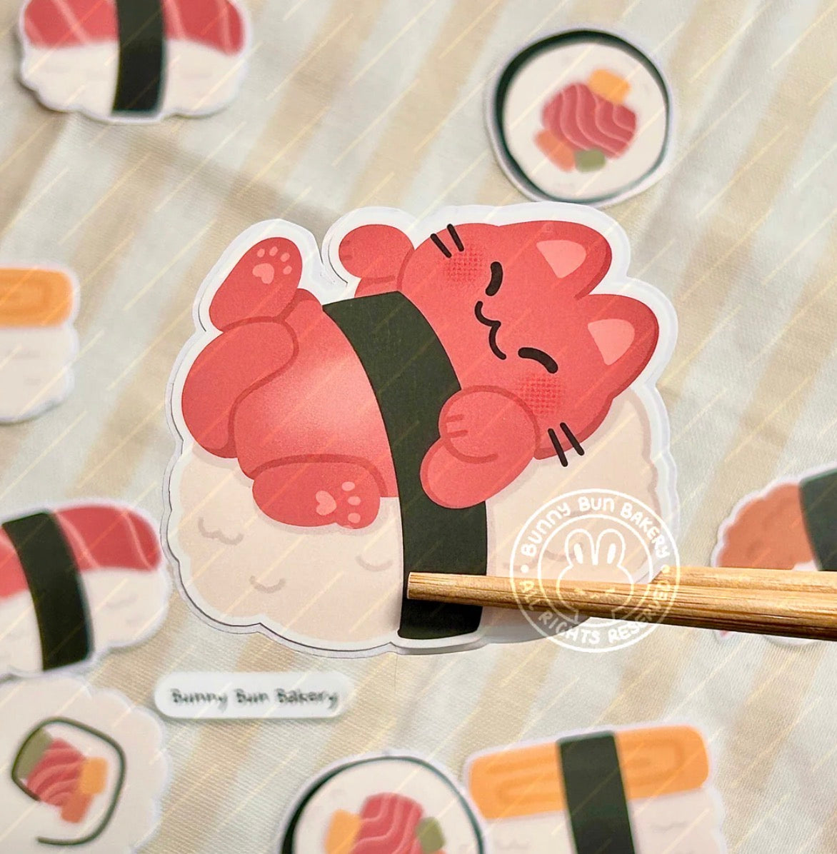 Meowski Rolls Party - Glossy Vinyl Stickers