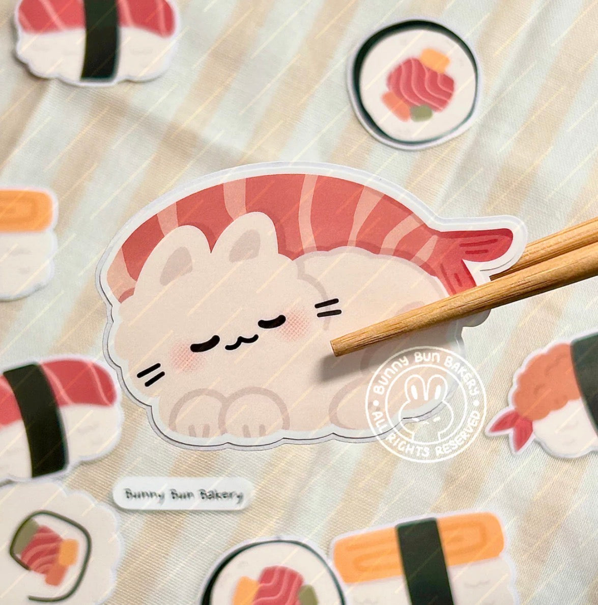 Meowski Rolls Party - Glossy Vinyl Stickers