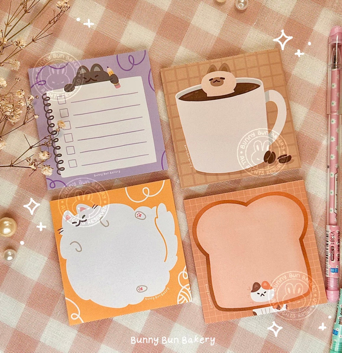 Silly Kitty Cats Sticky Notes