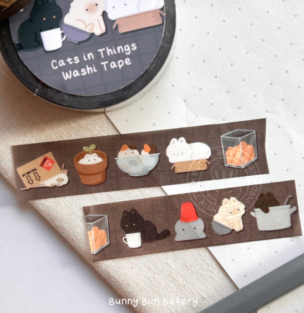 Cats in Things Washi Tape