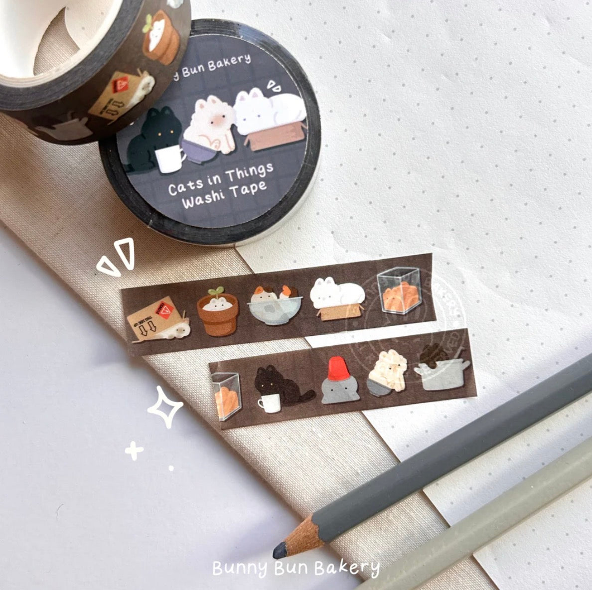 Cats in Things Washi Tape