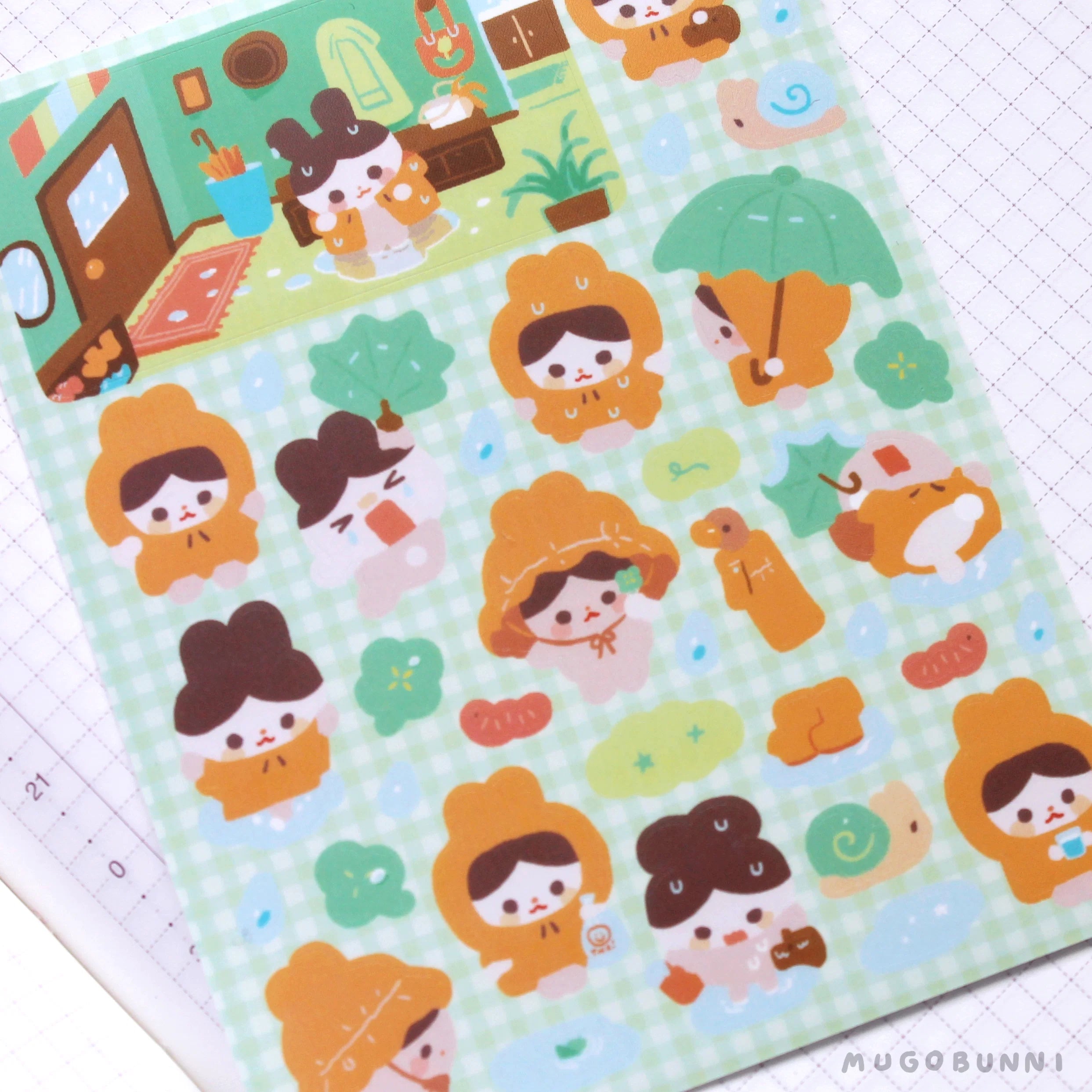 Raincoat Mugo Sticker Sheet