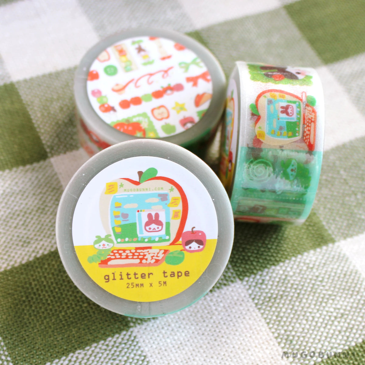 Apple Glitter Sticker Tape