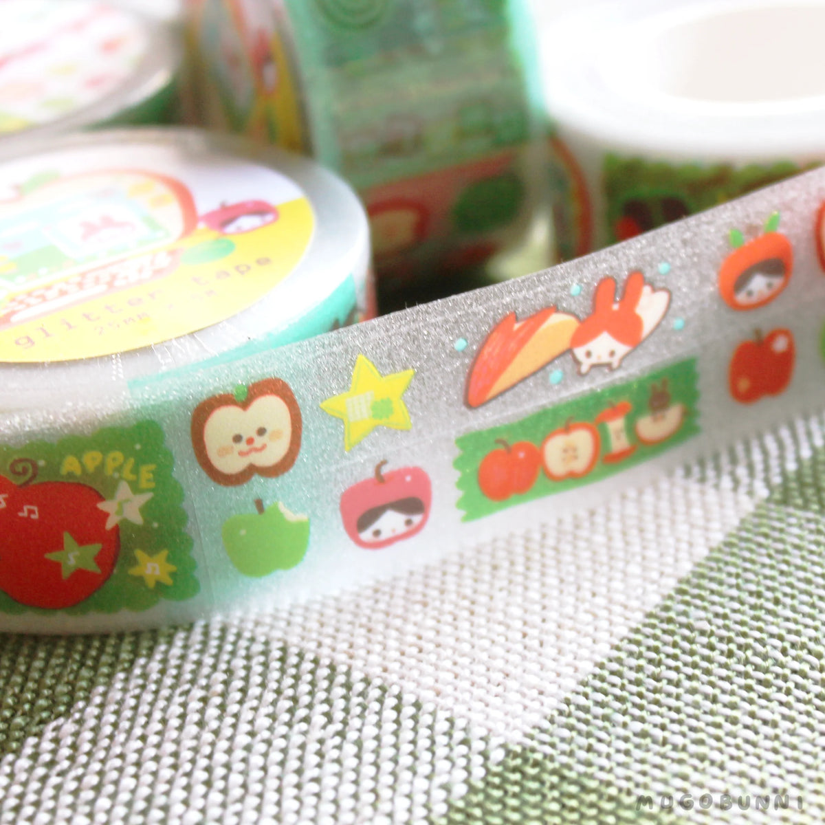 Apple Glitter Sticker Tape