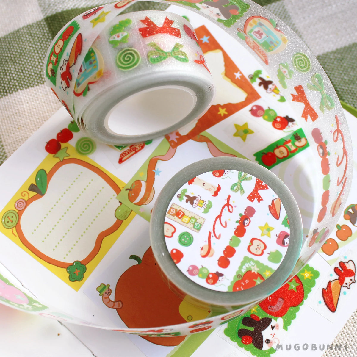 Apple Glitter Sticker Tape