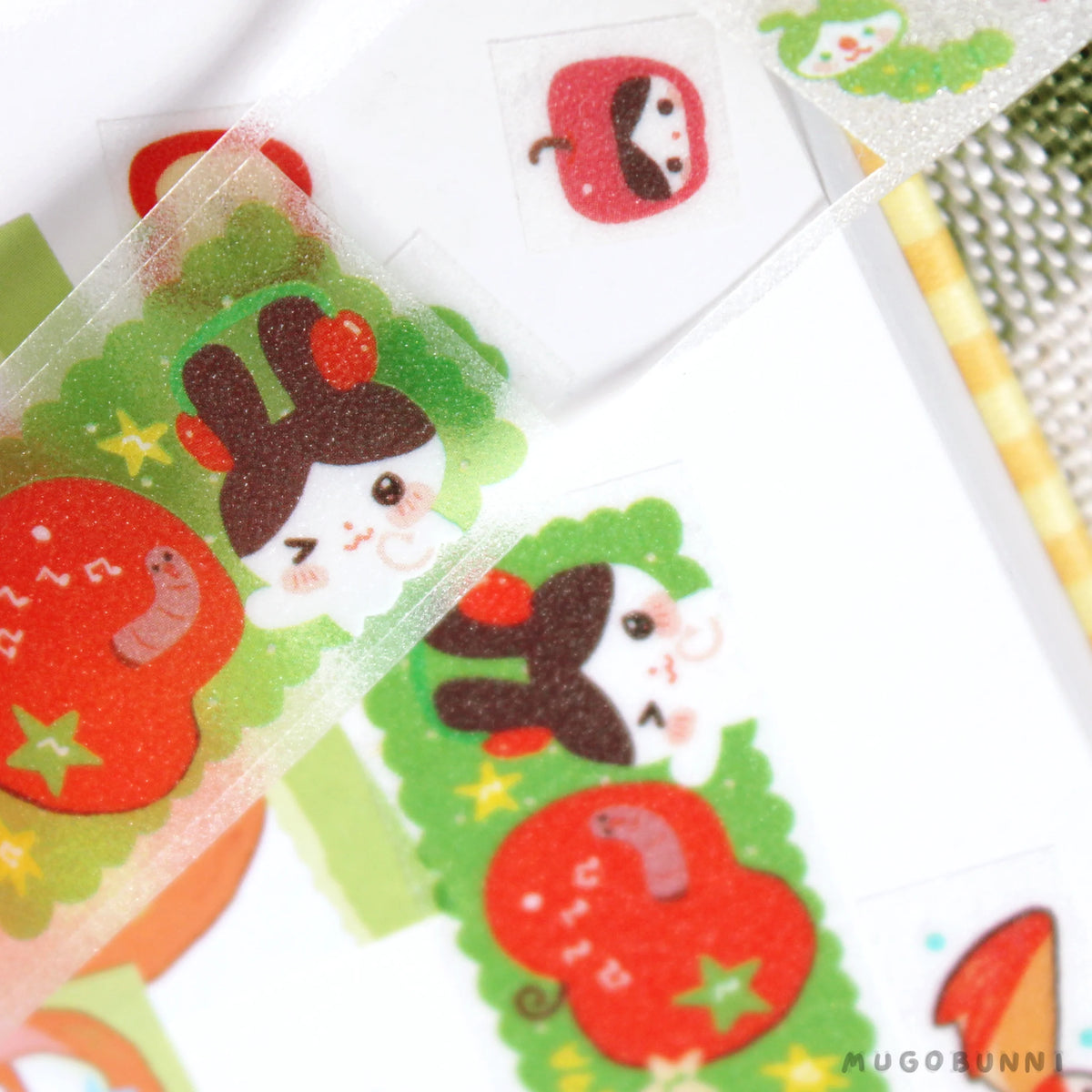 Apple Glitter Sticker Tape