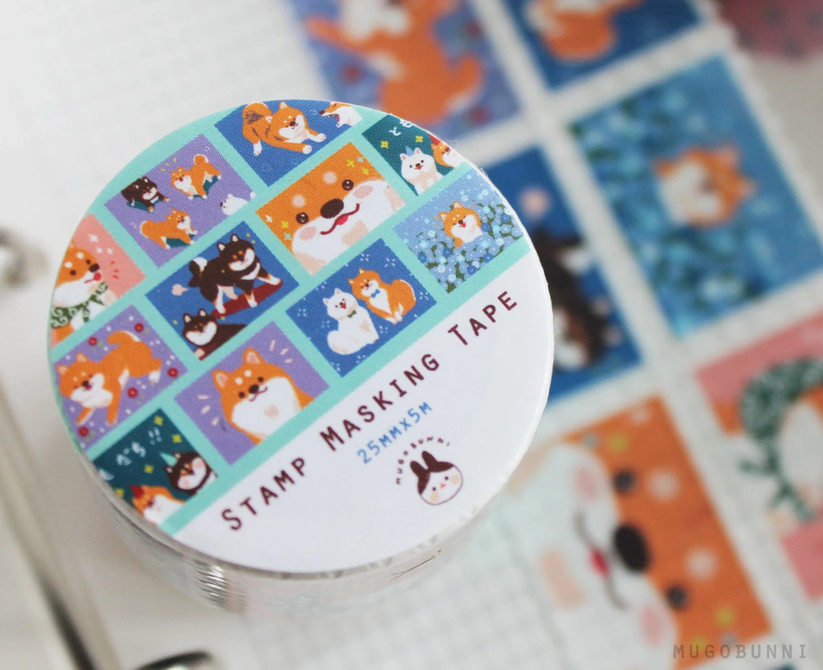 Shiba Inu Stamp Washi Tape