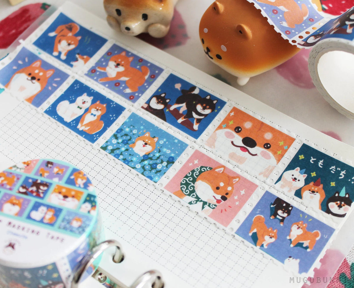 Shiba Inu Stamp Washi Tape