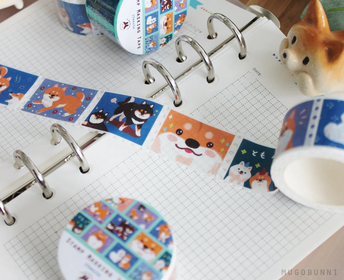 Shiba Inu Stamp Washi Tape