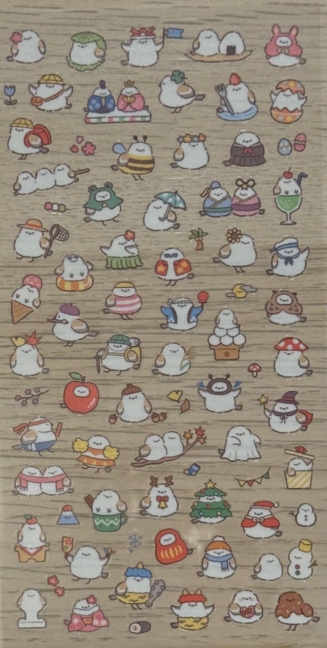 MindWave Sticker Sheet - Seals Original Designs - Long-tailed Tit