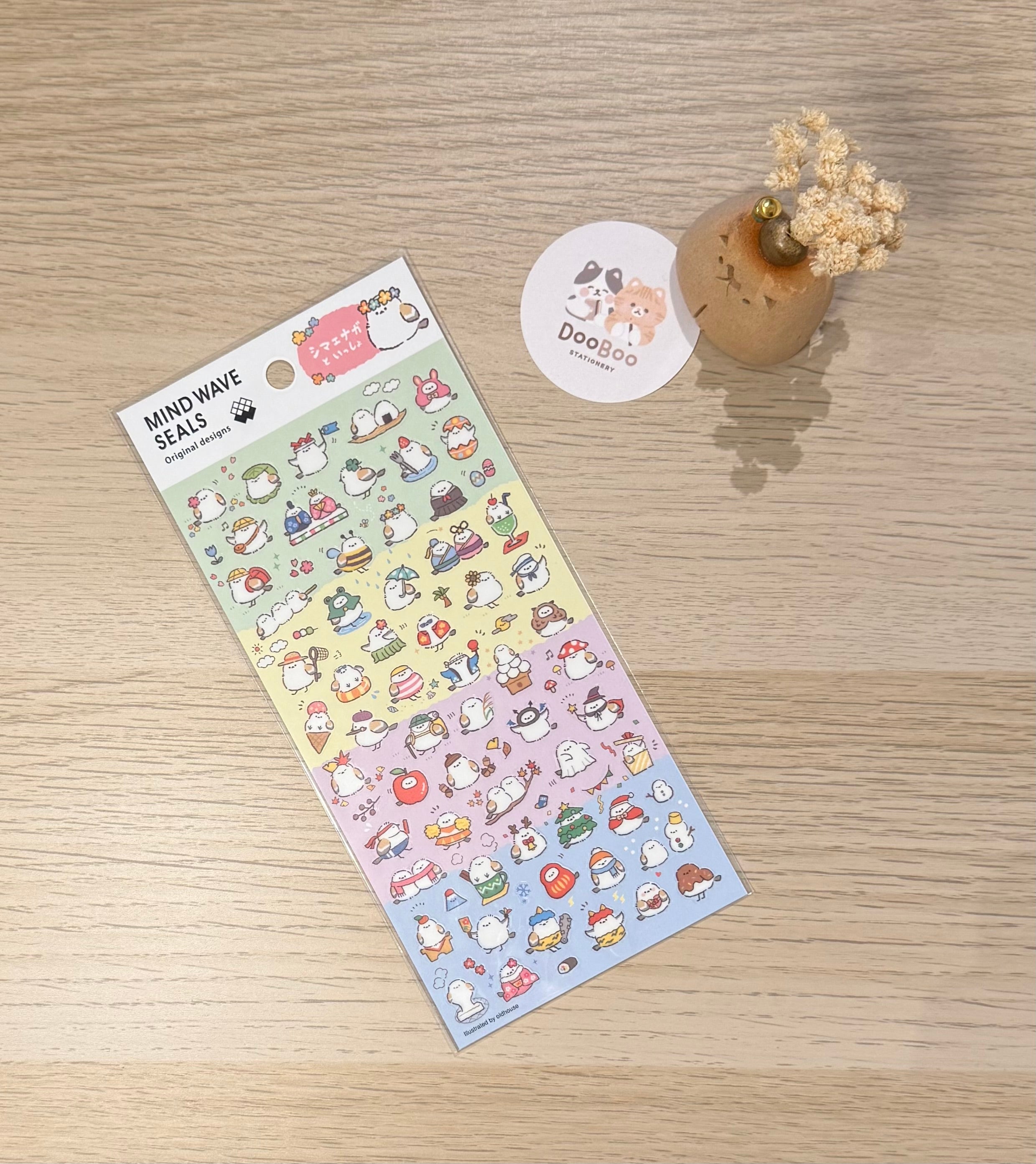 MindWave Sticker Sheet - Seals Original Designs - Long-tailed Tit