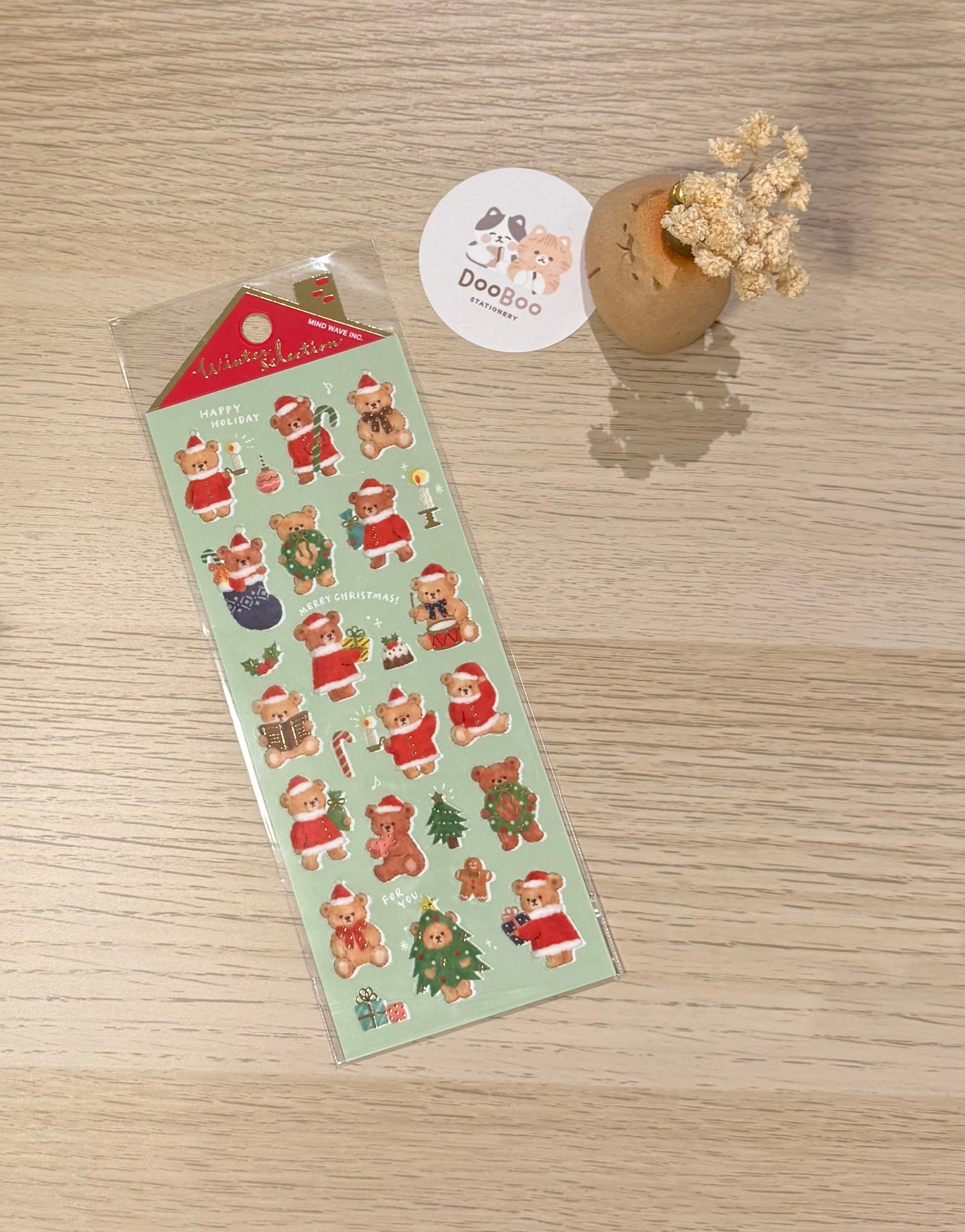 MindWave 2025 Winter Selection Foil Sticker - Fluffy Santa Bear