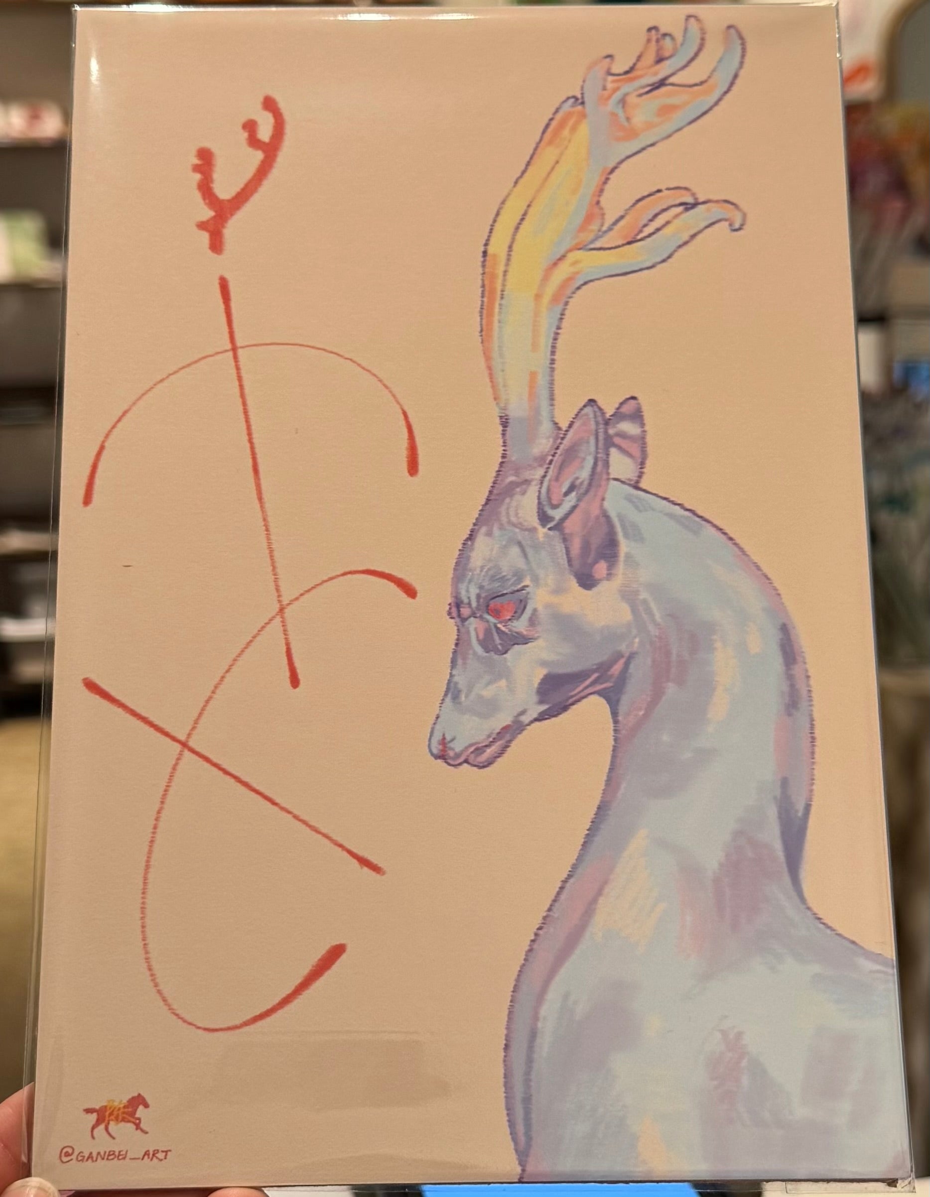 Antler Scripture Print