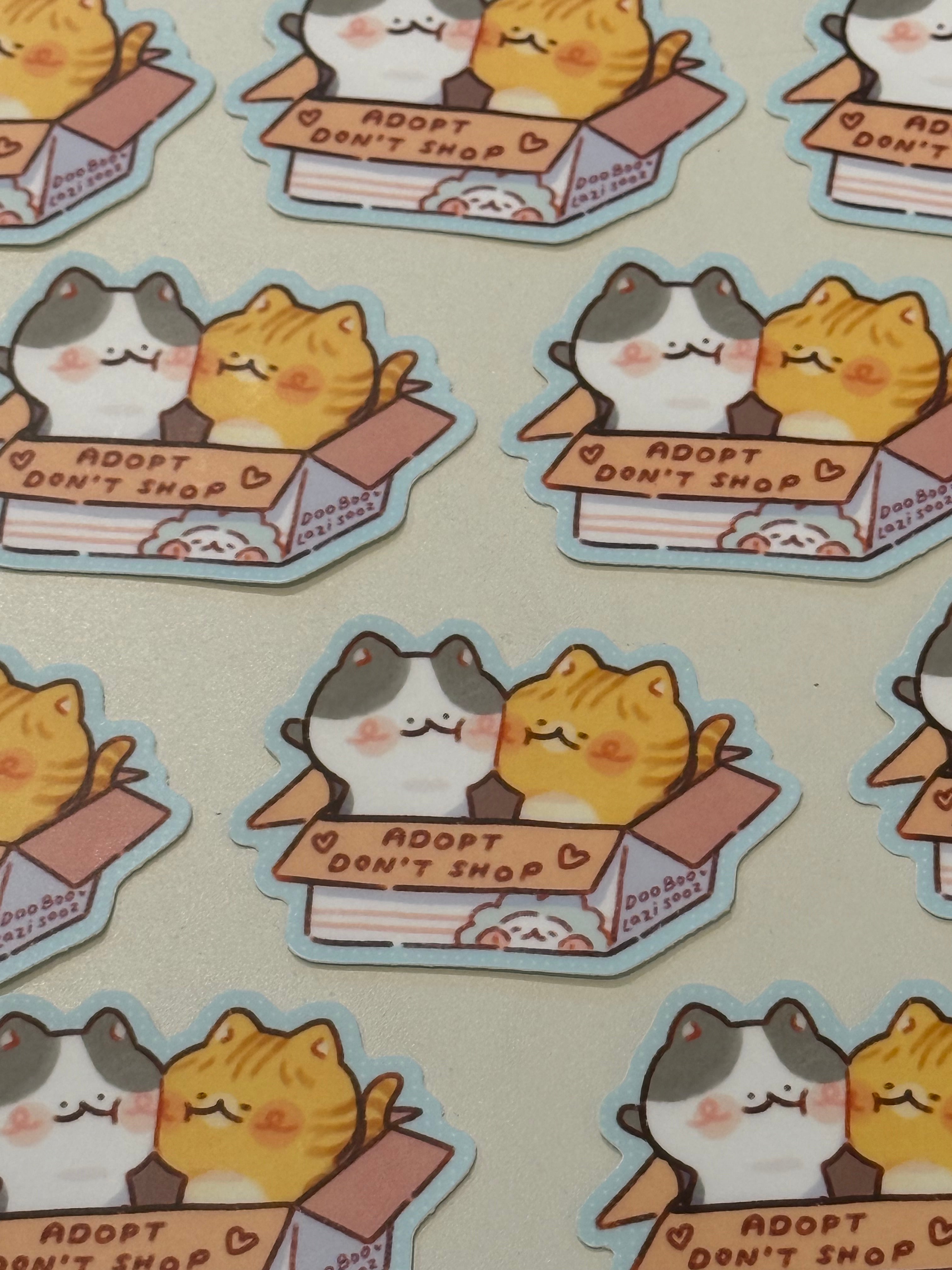 LAZI SOOZ x DooBoo Sticker Collab - Adopt, Don’t Shop!