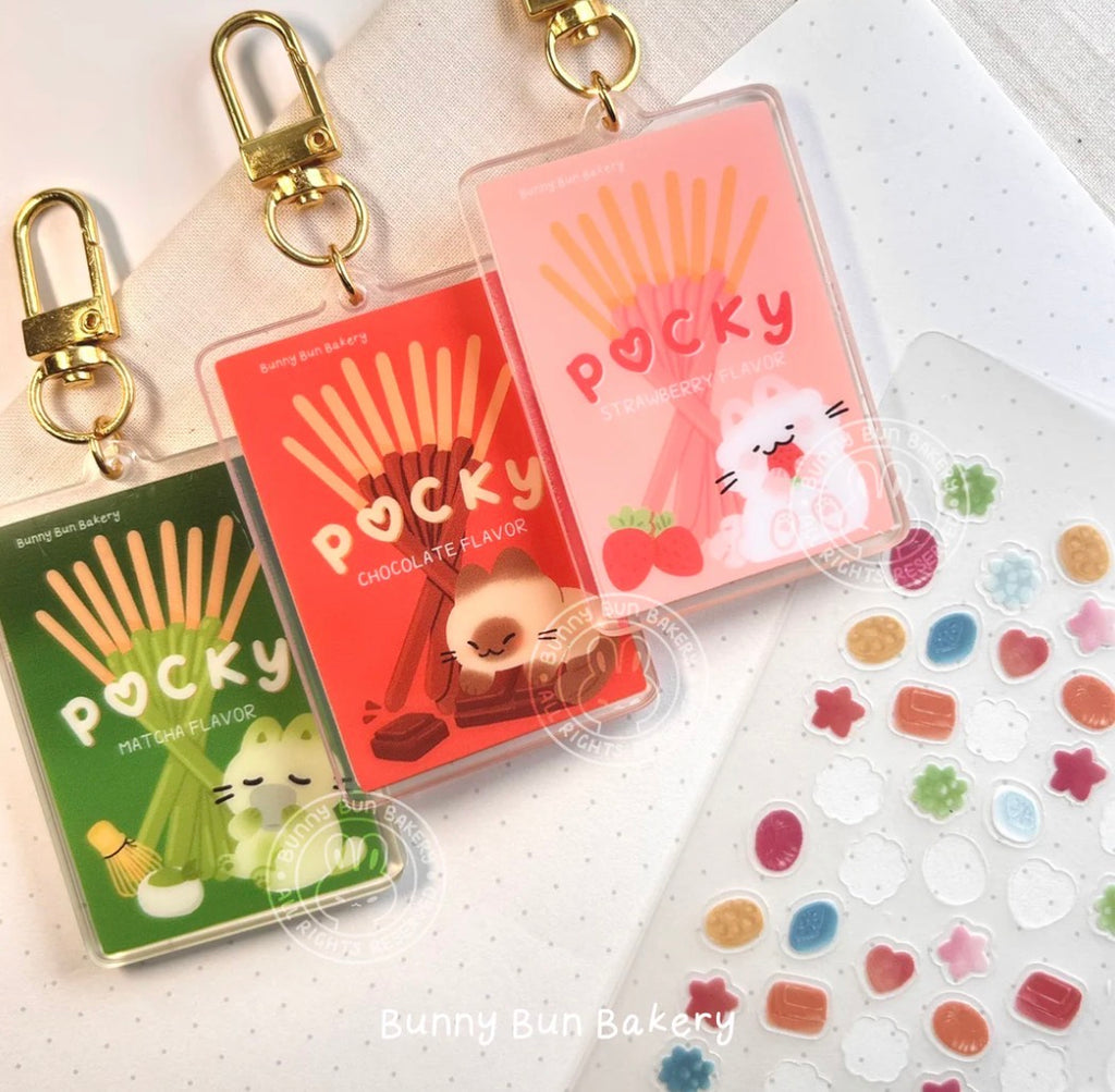 Pocky Snack Time Shaker Acrylic Keychain
