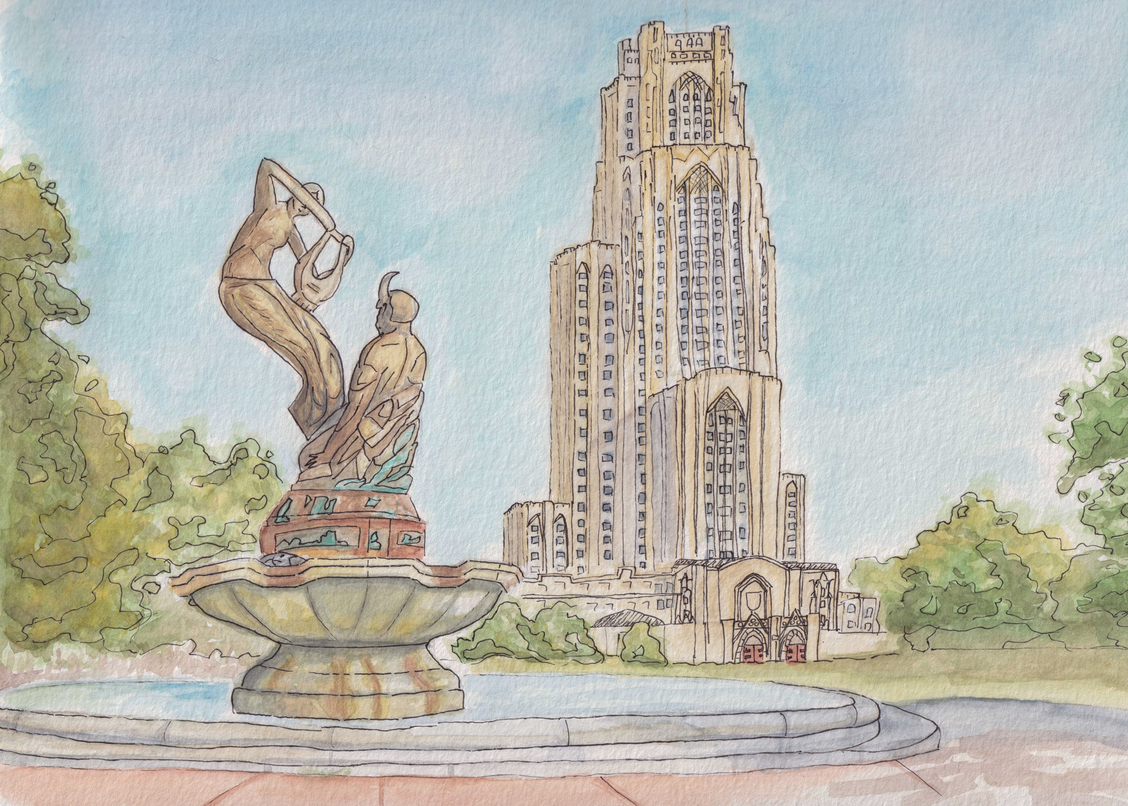 Cathedral of Learning Art Print