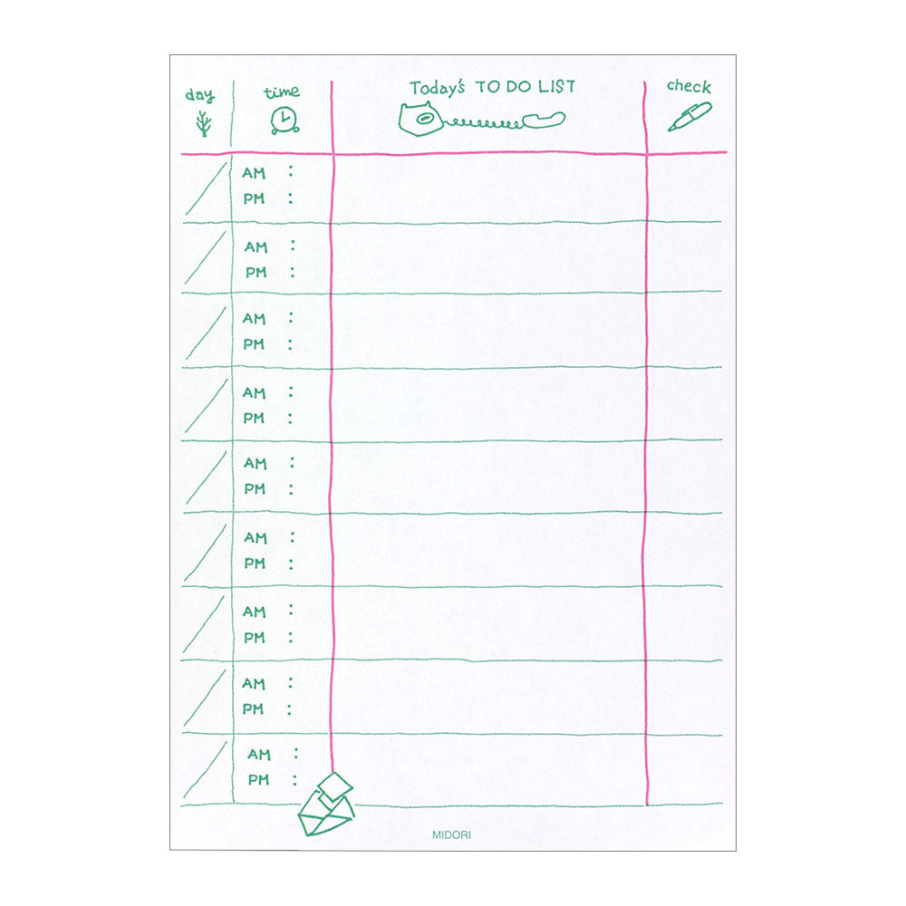 Midori To Do Memo Pad - Job