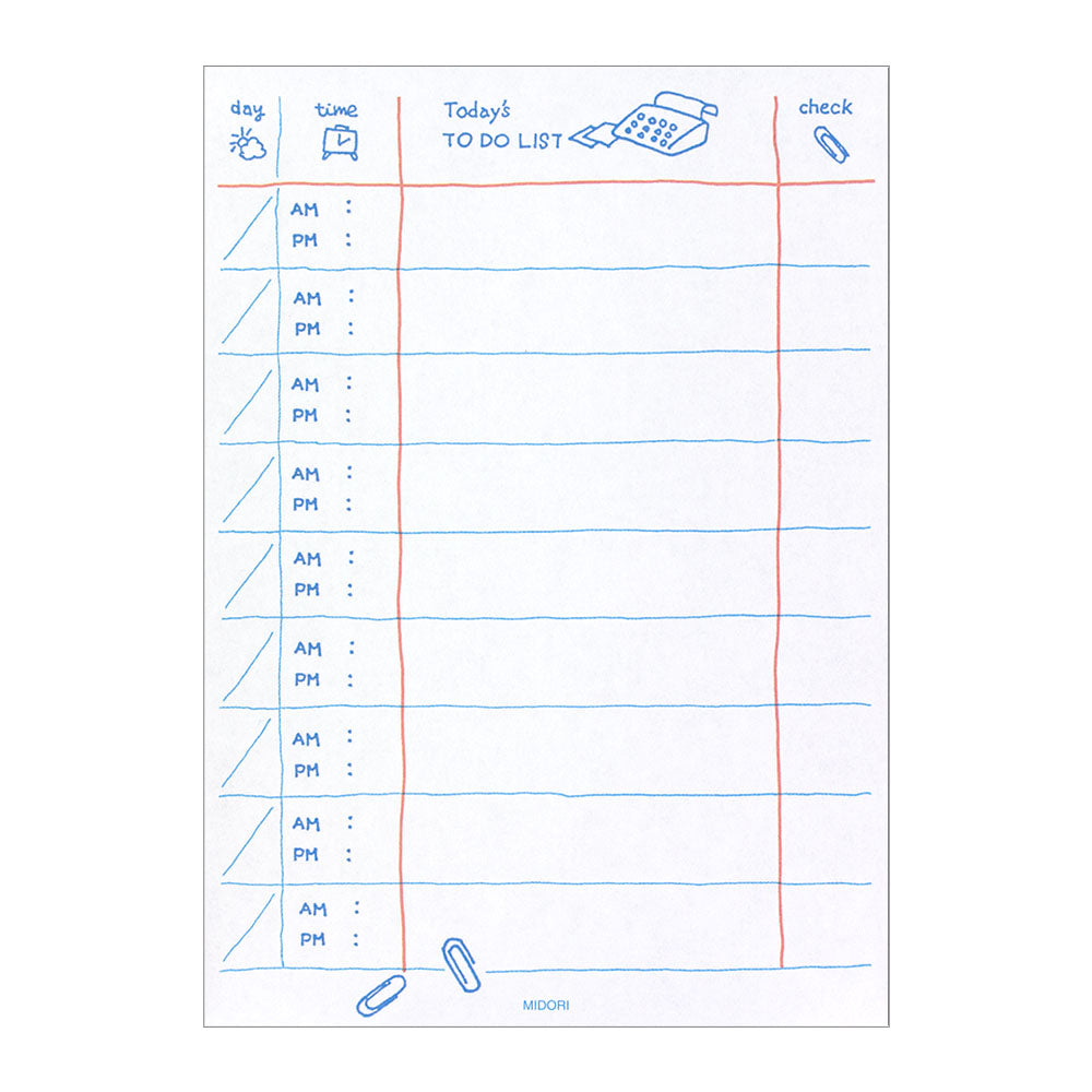 Midori To Do Memo Pad - Job