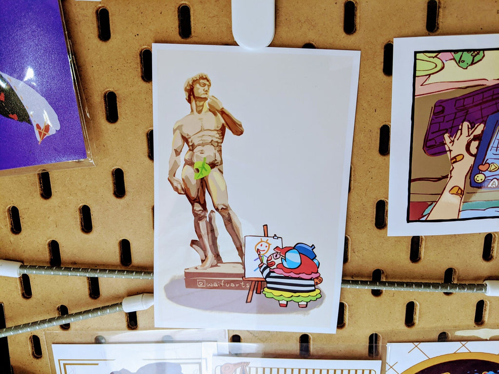 ACNH Pietro Paints Michaelangelo’s David Print