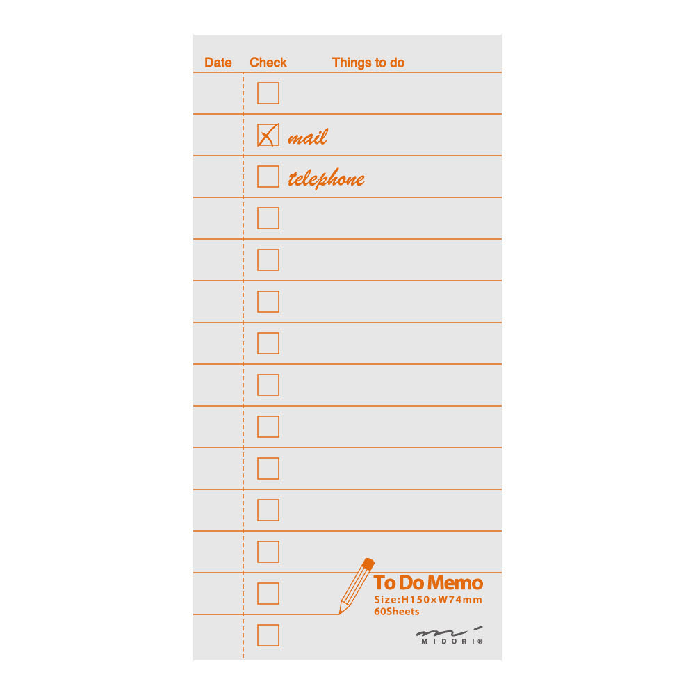 Midori To Do Memo Pad - Gray