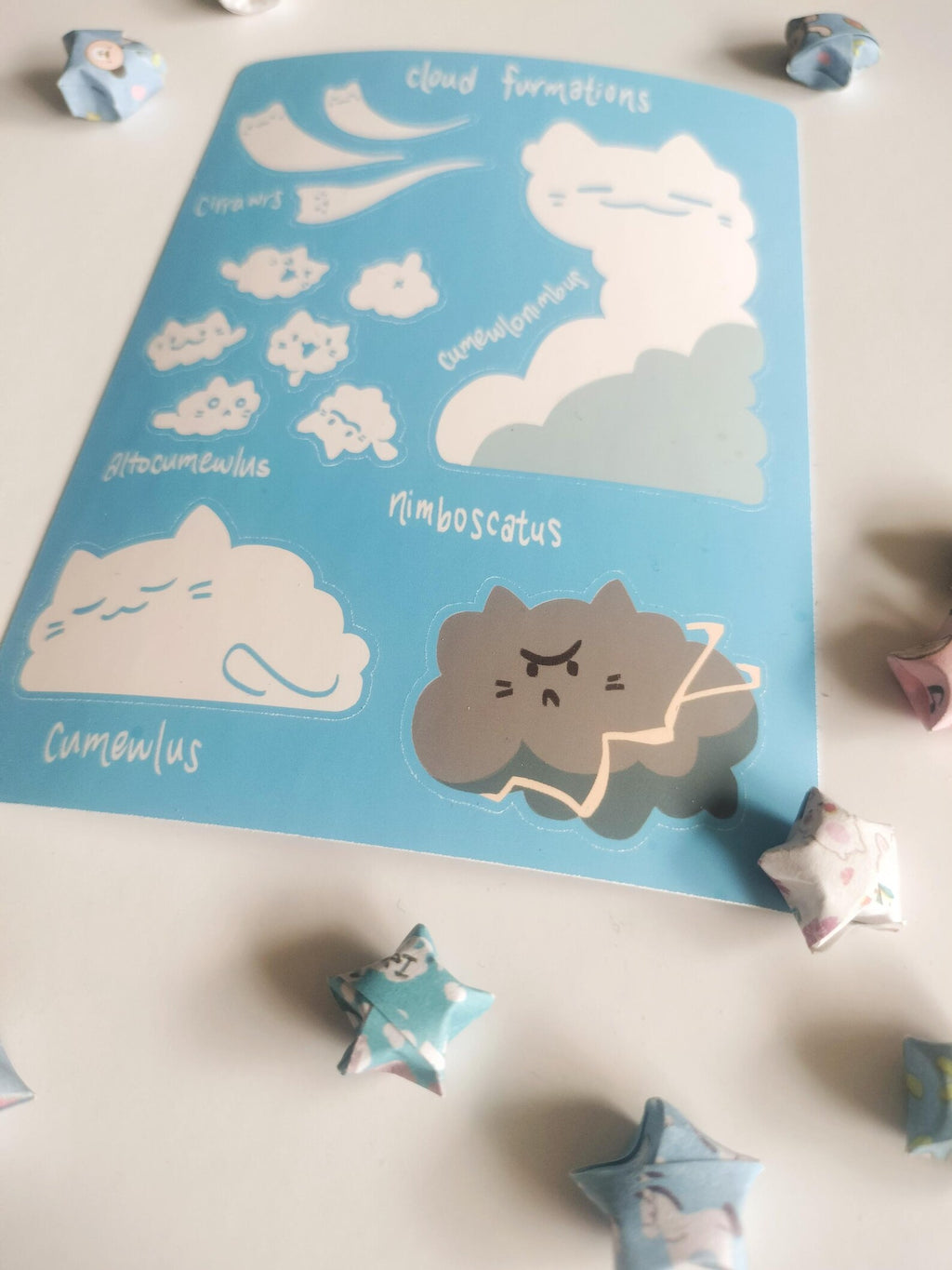 Cat Cloud Formations Sticker Sheet