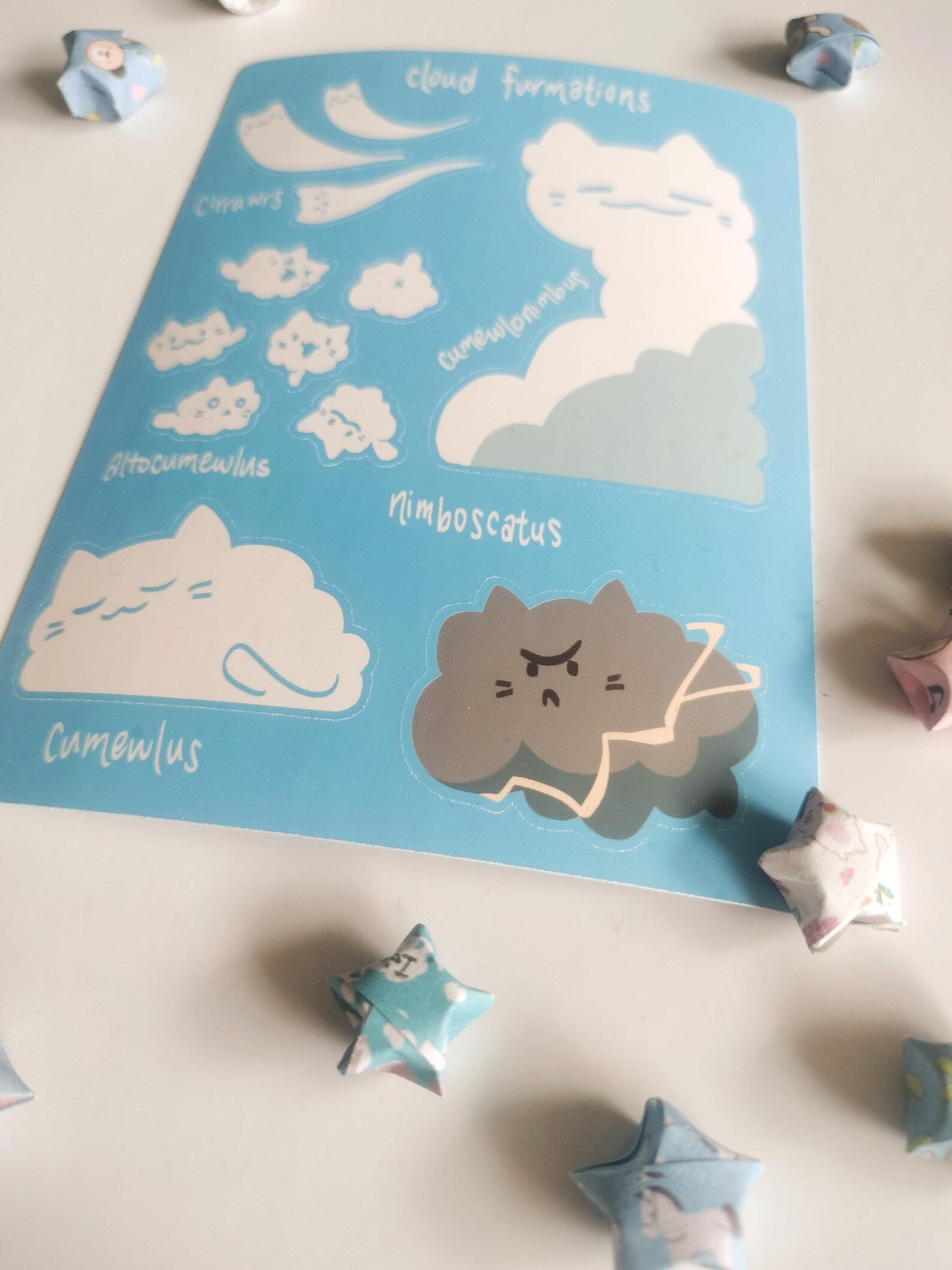 Cat Cloud Formations Sticker Sheet