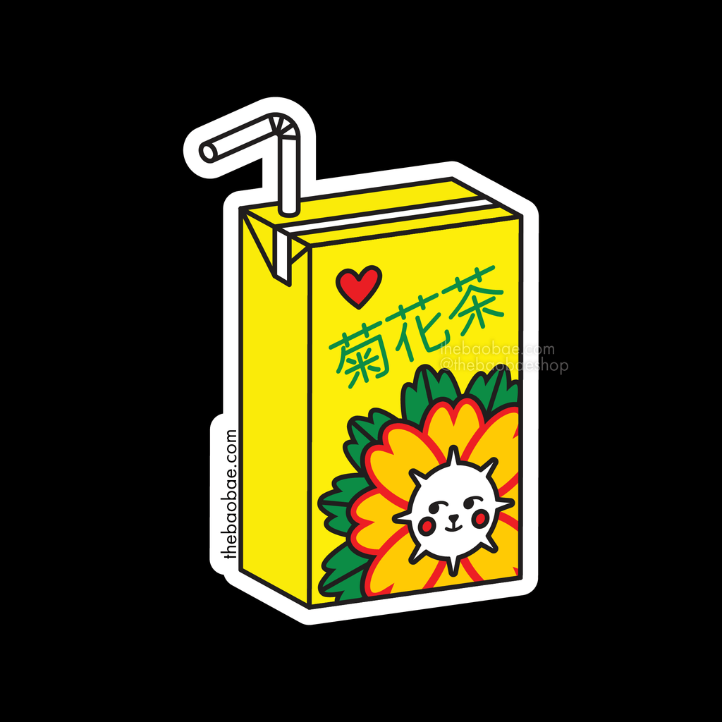 Vita Chrysanthemum Tea Juice Box Sticker