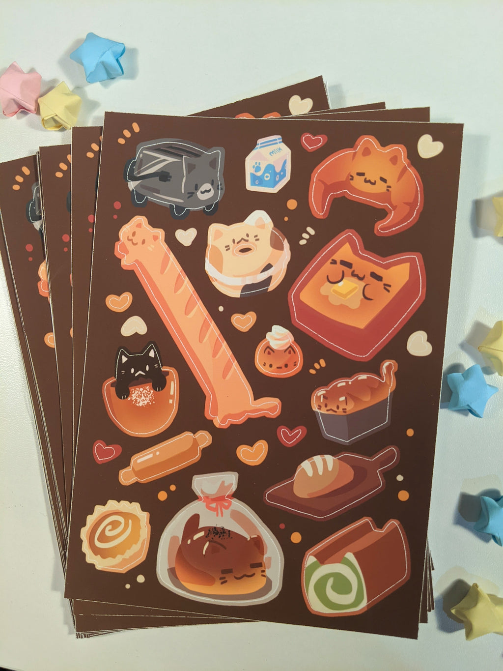 Cat Bread Sticker Sheet