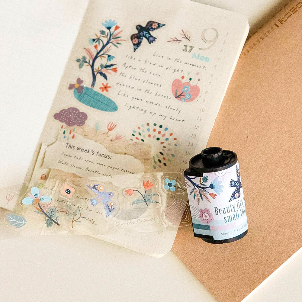 MU Lifestyle - Kiss-Cut PET Roll Tape / 06 - Beauty Lies In Small Things