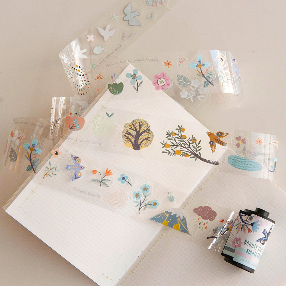 MU Lifestyle - Kiss-Cut PET Roll Tape / 06 - Beauty Lies In Small Things