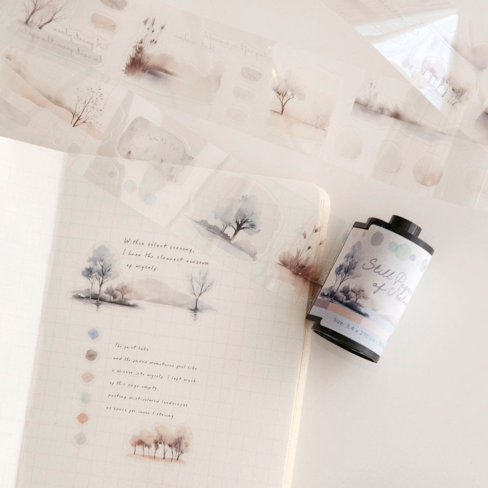 MU Lifestyle - Kiss-Cut PET Roll Tape / 07 - Still Pages of Nature