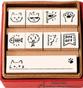 Avec Amour Petit Stamp 9 pc - Cats