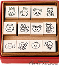 Avec Amour Petit Stamp 12 pc - Animals