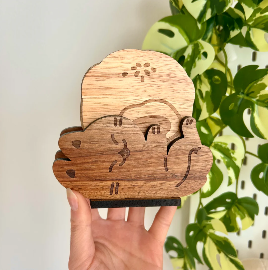 Wooden Coasters — Paws and Pastries