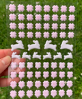 Bunny Fields Puffy Sticker Sheet - Pink