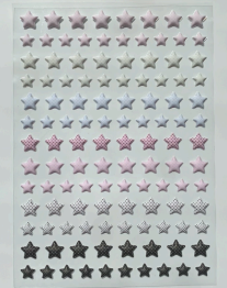 Polka Dot Stars Puffy Sticker Sheet