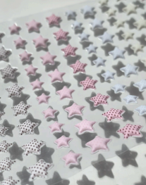 Polka Dot Stars Puffy Sticker Sheet